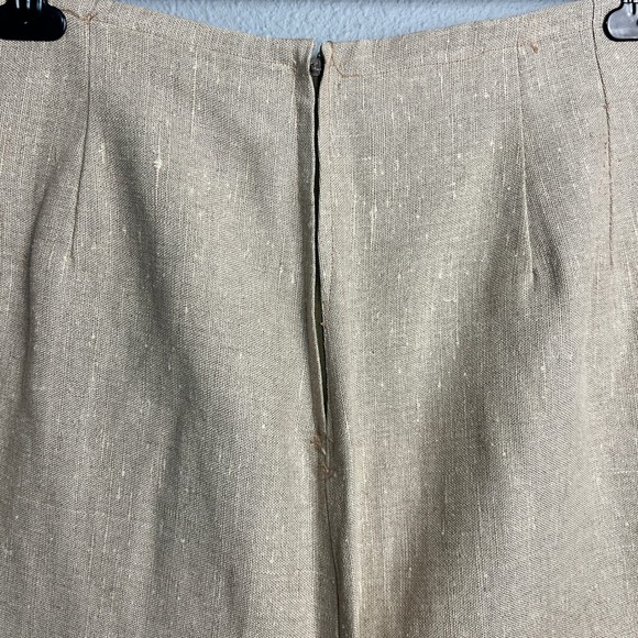 Casual Corner 2PC Floral Linen Vest Scallop Hem Skirt Grannycore Cottagecore L - Picture 3 of 12